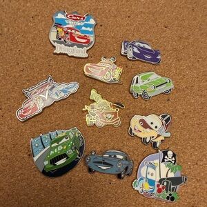 Authentic Disney Cars Disneyland Set of Ten Pins